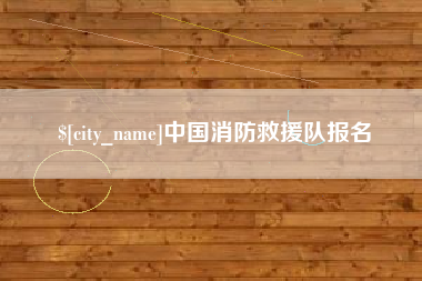 汉中中国消防救援队报名