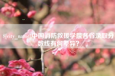 汉中中国消防救援学院各省录取分数线有何差异？