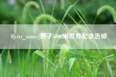 汉中男子5000米世界纪录告破