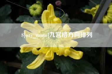 汉中九宫格方向排列