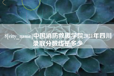 汉中中国消防救援学院2021年四川录取分数线是多少