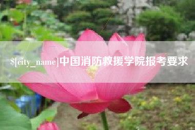 汉中中国消防救援学院报考要求
