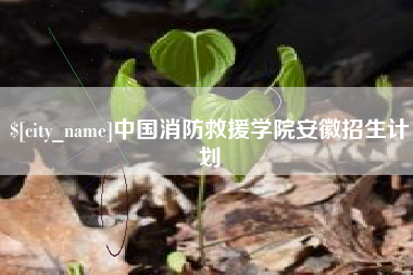 汉中中国消防救援学院安徽招生计划