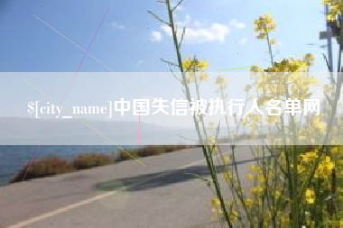 汉中中国失信被执行人名单网