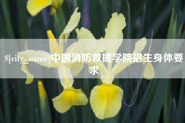 汉中中国消防救援学院招生身体要求