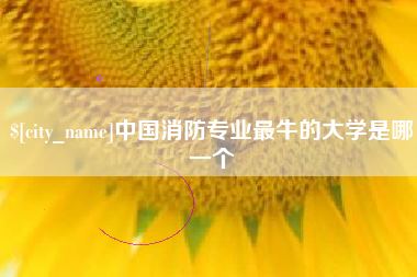 汉中中国消防专业最牛的大学是哪一个