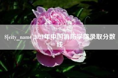 汉中2021年中国消防学院录取分数线