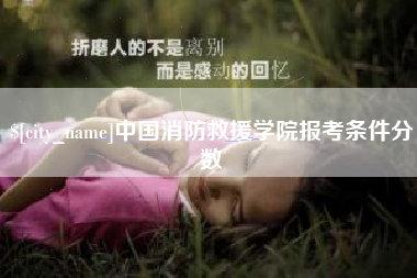 汉中中国消防救援学院报考条件分数