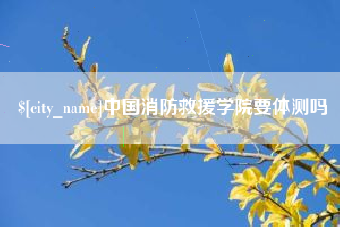 汉中中国消防救援学院要体测吗