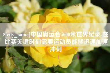 汉中中国奥运会5000米世界纪录-在比赛关键时刻需要运动员能够迅速加速冲刺