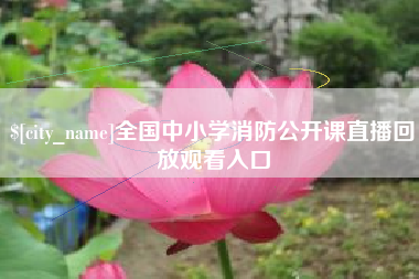 汉中全国中小学消防公开课直播回放观看入口