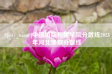 汉中中国消防救援学院分数线2023年河北录取分数线