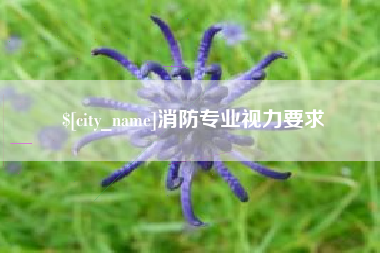 汉中消防专业视力要求