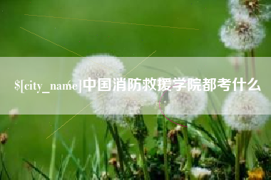 汉中中国消防救援学院都考什么