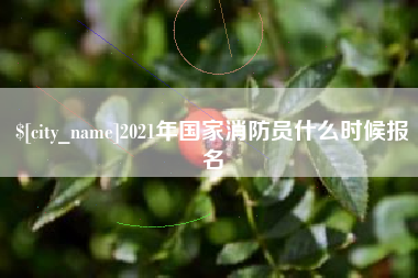 汉中2021年国家消防员什么时候报名