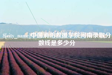 汉中中国消防救援学院河南录取分数线是多少分