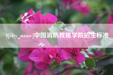汉中中国消防救援学院招生标准