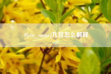 汉中九宫怎么解释