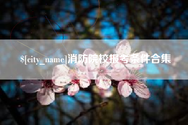 汉中消防院校报考条件合集